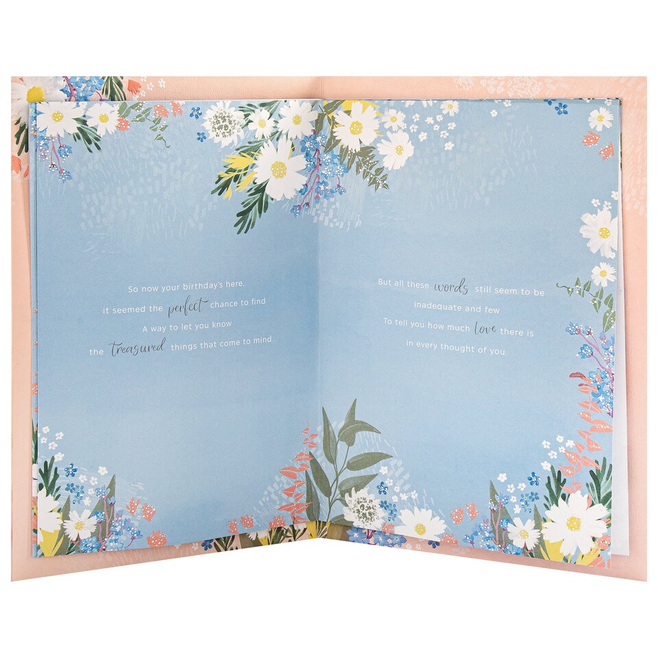 image 1 of Hallmark Birthday Card For Daughter - Pink Florals Design And Heartfelt Verse