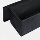 image 5 of OHS Matte Velvet Soft Long Rectangle Foldable Footstool Seat Storage Organiser Ottoman Black