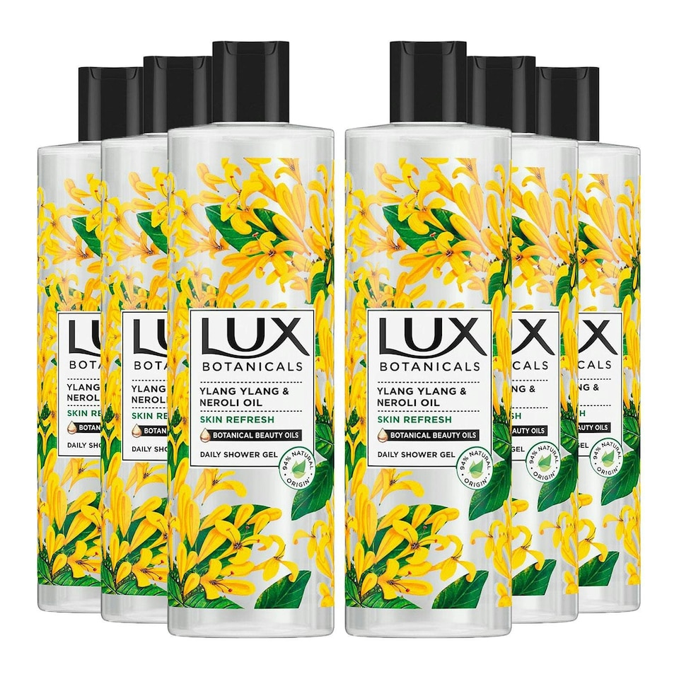 image 1 of Lux Botanicals Shower Gel With Ylang Ylang & Neroli Oil 6x500Ml