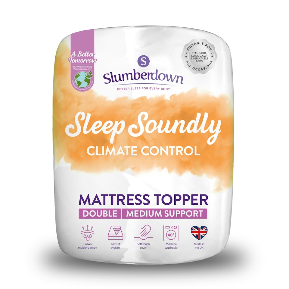 image 1 of Slumberdown Sleep Soundly Climate Control Mattress Topper, Double