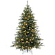 image 1 of HOMCOM 6ft Artificial Christmas Tree with Warm White LED Light, Metal Base