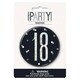 image 2 of Unique Party Prismatic 18th Badge - Black/Silver - One Size