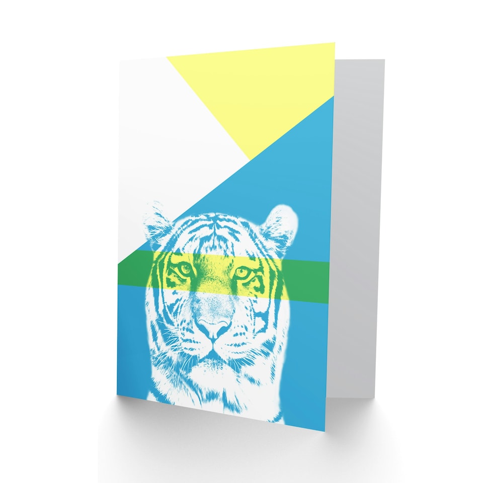 image 1 of Bold Animals Tiger Art Blank Just to Say Card