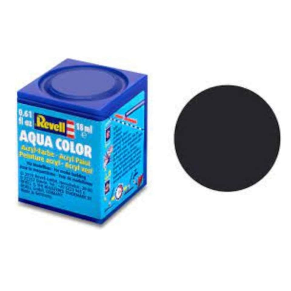 image 1 of Revell Aqua 006 Tar Black Mat 18Ml