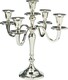 image 6 of 5 Arm Metal Candle Holder Stand Vintage Candelabra Centrepiece Home Decor 30cm | Silver | Silver | 1