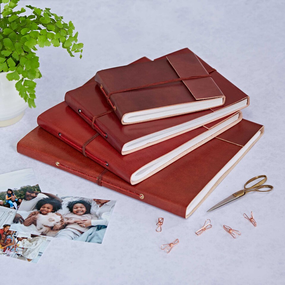 image 1 of Distressed Leather Photo Album