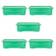image 1 of Wham Crystal 5 x 32L Stackable Plastic Storage Boxes with Lids Green