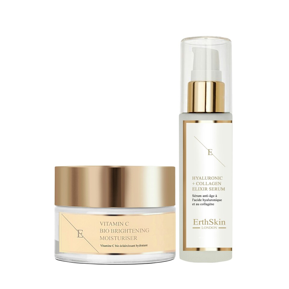 image 1 of Vitamin C Bio Brightening Moisturiser 50ml + Hyaluronic acid & Collagen Serum - 60ml