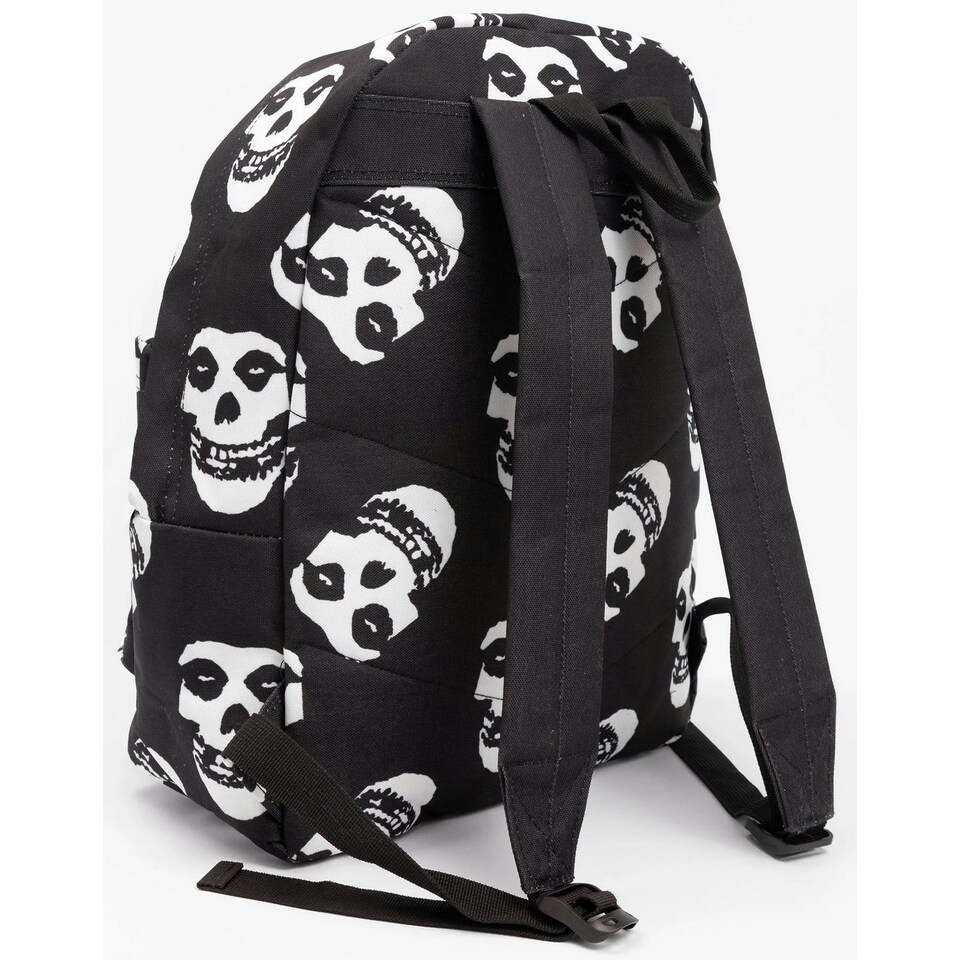 image 1 of Misfits Skull Logo Backpack - Black/White/Red - One Size