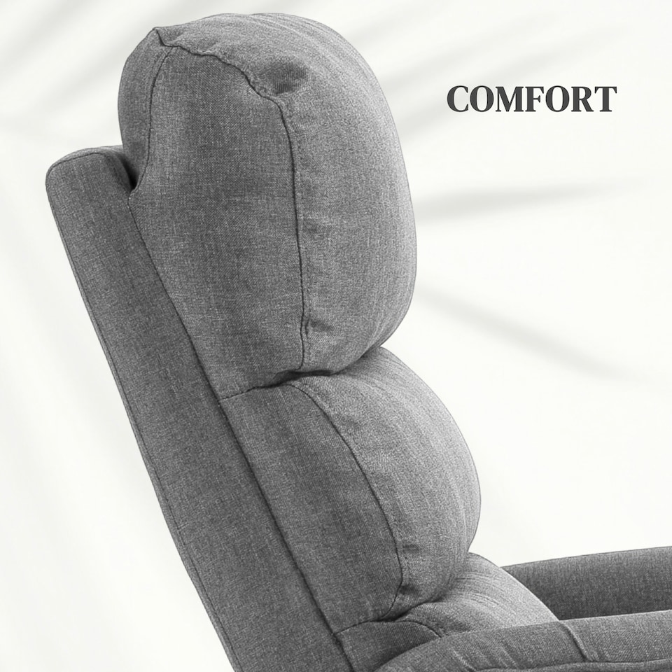 image 1 of HOMCOM Power Lift Recliner Electric Reclining Chair with Remote Grey Grey