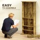 image 6 of HOMCOM CD Storage Unit DVD Tower Blu-ray Storage Shelf for Living Room Brown | Brown