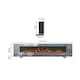 image 5 of Living and Home 72 Inch Electric Fireplace- Recessed/Wall-mounted with Remote and Touch Screen,1800W,Grey