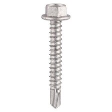 Timco - Metal Construction Light Section Screws - Hex - Self-Drilling - Exterior - Silver Organic (Size 5.5 x 50 - 100 Pieces)