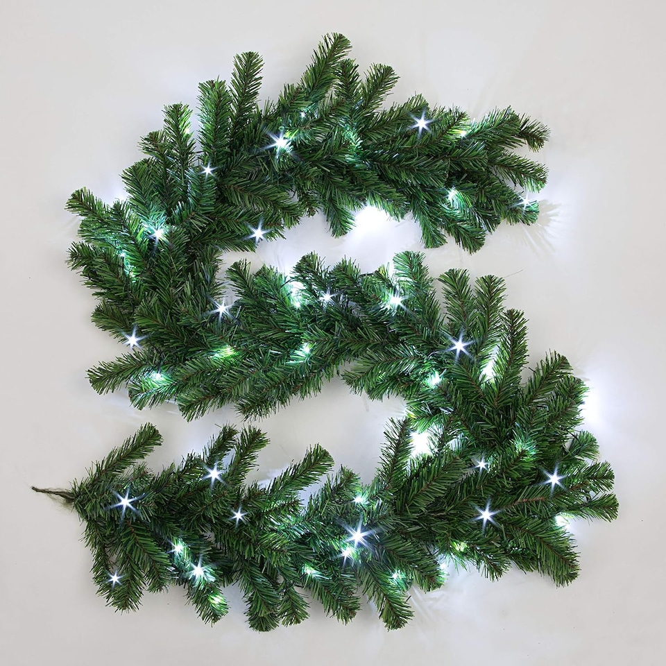 image 1 of 2m/200cm Green Christmas Garland Alaskan Pine for Fireplaces Home Wall Door Stair Artificial Xmas Tree Garden Yard Decorations