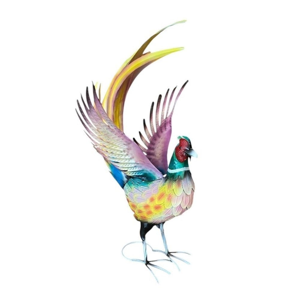 image 1 of Decorative Bird Ornament - Metal - L16 x W33 x H44 cm