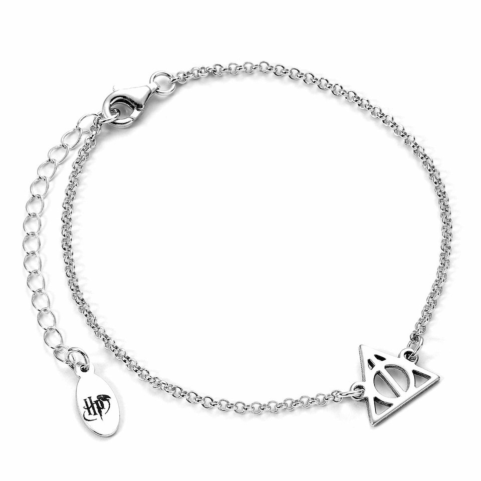 image 1 of Harry Potter Sterling Silver Deathly Hallows Charm Bracelet