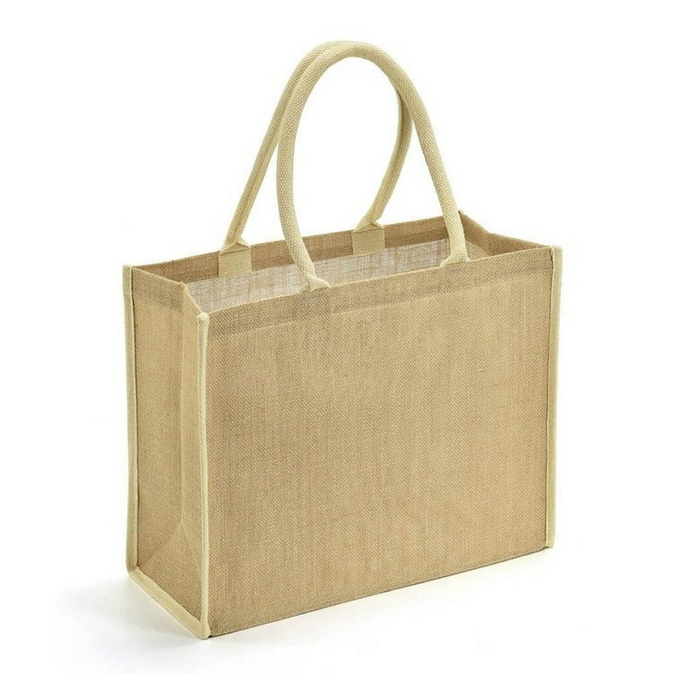 Brand Lab Tipped Jute Shopper - Natural/Cream - One Size
