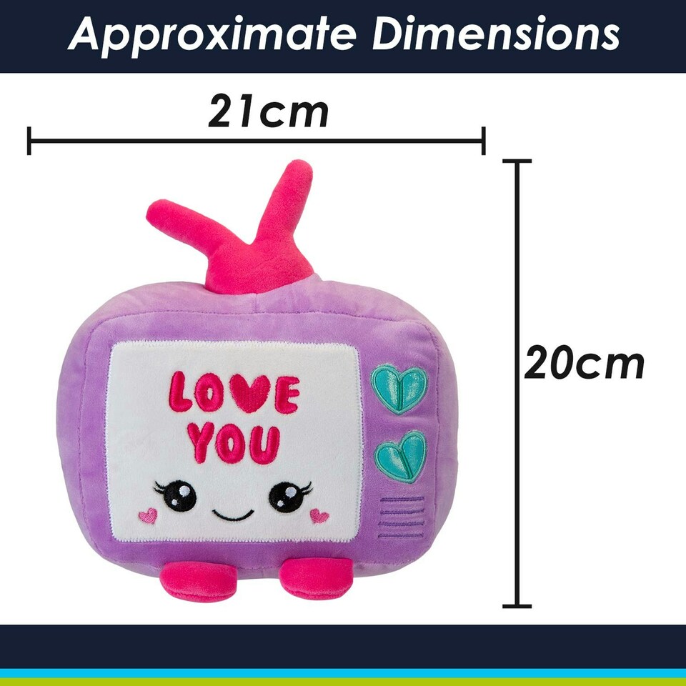 image 1 of TV Soft Toy Cute Plushie Huggable Cuddly Stuffed Toy Gift 20cm Purple