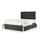 image 1 of Memory Maestro Memory Foam Charcoal Linen 4 Drawer Divan Set And Lona Headboard King Size