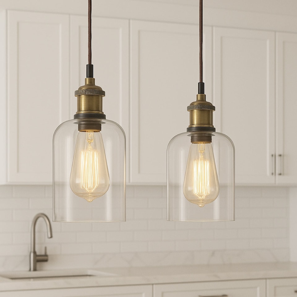 image 1 of CGC Lighting Marinda Clear Glass Cylinder Lampshade