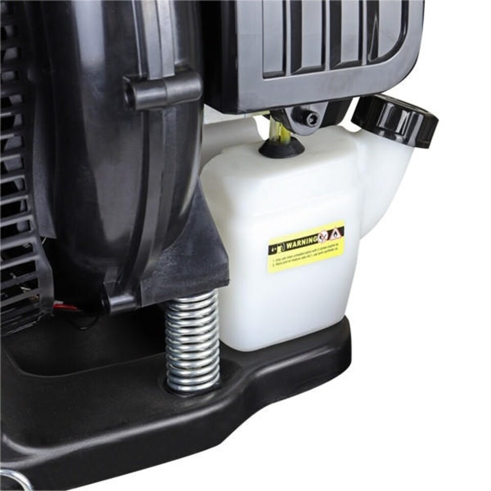 image 1 of Hyundai 52cc Backpack Petrol Leaf Blower, 170mph Air Speed, 2-Stroke HYB5200