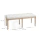 image 3 of HOMCOM Bedroom End of Bed Bench, 117cm French Vintage Bench with Thick Padding and Wood Legs, Button Tufted Bench for Entryway Living Room Bedroom Decor, Cream White