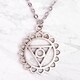 image 1 of Myga Chakra Silver Necklace - Throat