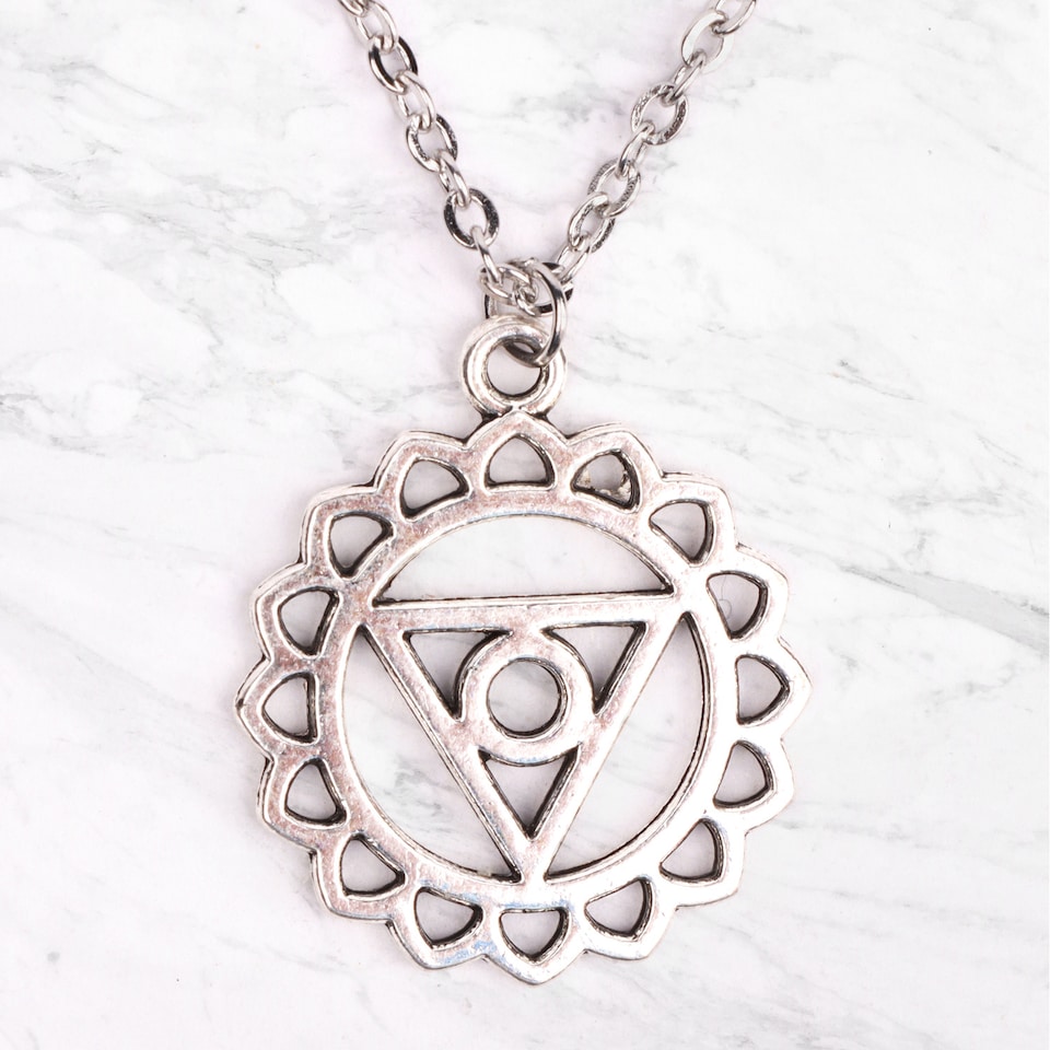 image 1 of Myga Chakra Silver Necklace - Throat