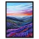 image 1 of Scottish Heather Fields Purple Hills Living Room Black Framed Wall Art Print A4