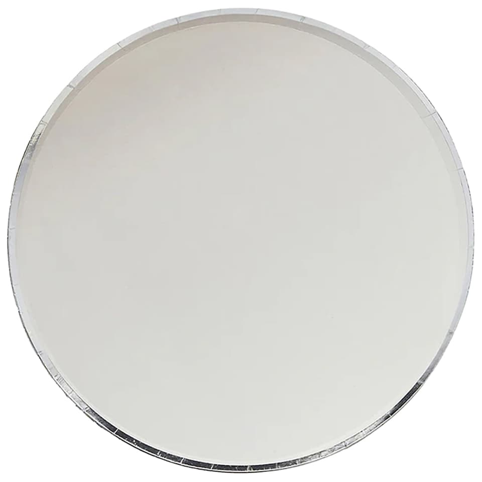 image 1 of Silver & Grey Ombre Round Paper Plates 23cm - Pack of 8