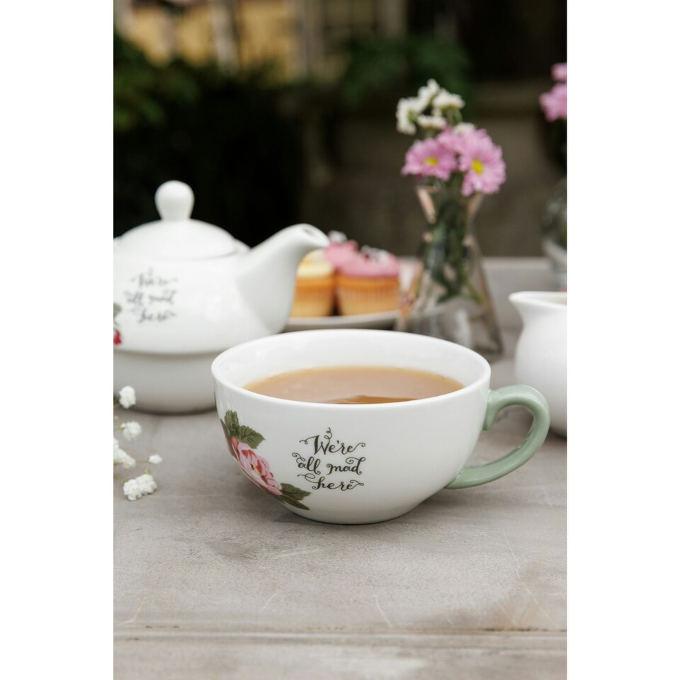 image 1 of Mikasa Alice in Wonderland Tea Set Bone China Stacking | White | 1