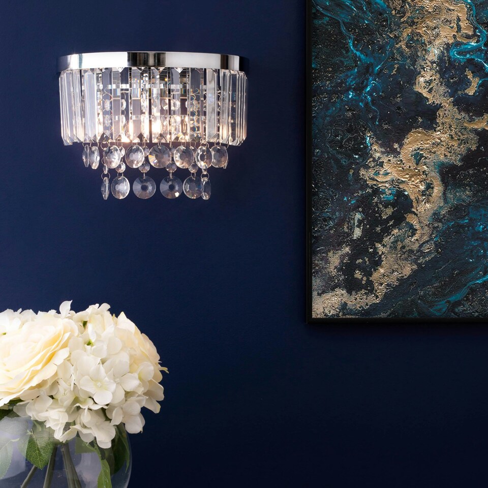 image 1 of BHS Paladina 2 Light Wall Light, Silver