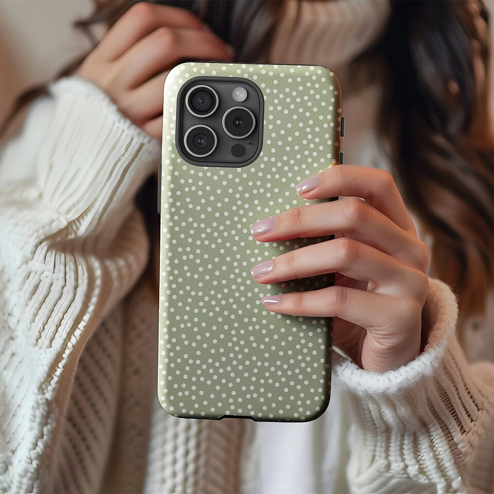 image 1 of Green Dot Phone Case | Green | iPhone 13 Pro
Tough | iPhone 13 Pro
Tough