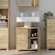 image 3 of VonHaus Chester Under Sink Bathroom Cabinet in Oak Effect