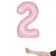 image 2 of Matte Lovely Pink Number 2 Helium Foil Giant Balloon 86cm / 34 in