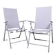 image 9 of Set of 2 Outdoor Garden Patio Multi Position Reclining Folding Chair in Grey