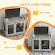 image 4 of PawHut Dog Crate Furniture, Dog Crate End Table w/ Soft Cushion, Double Door
