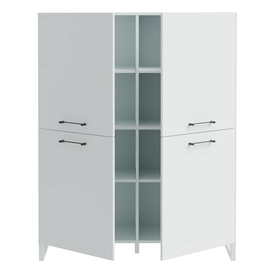 image 1 of Sali 4 Door Highboard in Light Grey