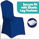 image 5 of Chair Cover Spandex Polyester Stretch, Flat Dining Slipcovers - 10pcs
