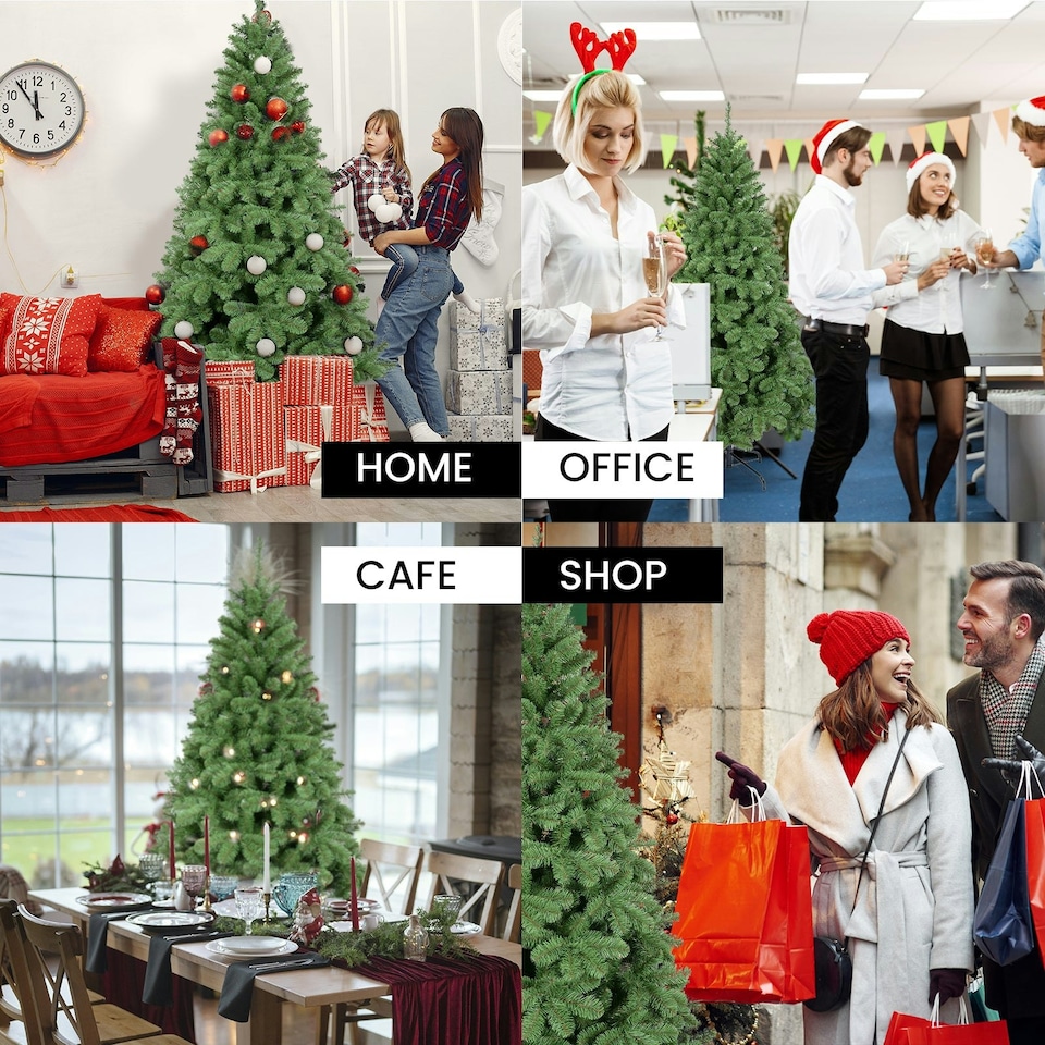 image 1 of 6FT Luxury Imperial Grand Fir Full Artificial Christmas Tree 1000 Branch Tips | Multi | 6ft