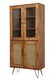 image 3 of Nyack Almiraha Cabinet - Mango Wood/Iron - L45 x W86 x H185 cm - Light Brown with Natural Rattan - Assembly Required