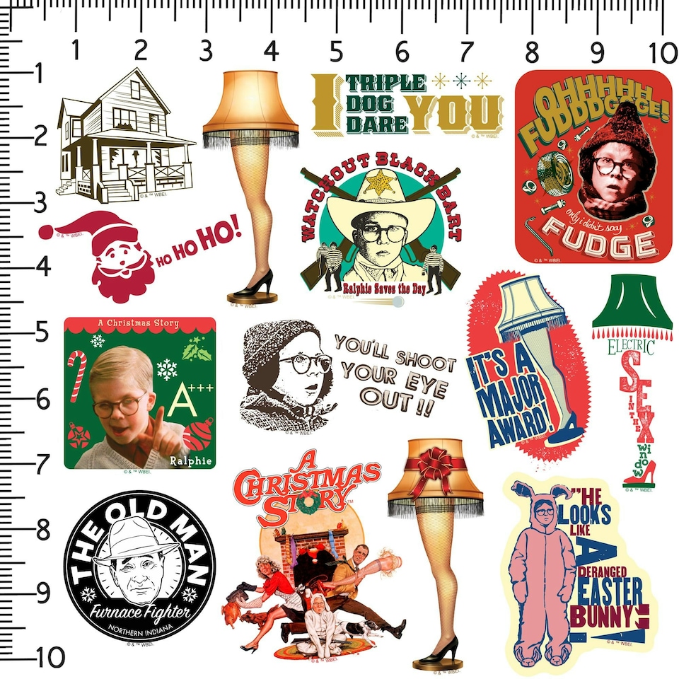 image 1 of A Christmas Story Deluxe Stickers (Pack of 100) - Multicoloured - One Size