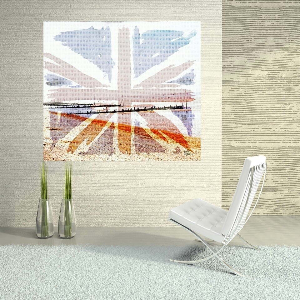 image 1 of Union jack beach (Canvas Print) 60" x 40"