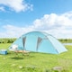 image 8 of Outsunny 4-6 Man Family Camping Tent w/ 2 Bedrooms, a Living Room, Blue
