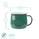 image 3 of Argon Tableware Coloured Enamel Belly Mugs - 375ml - Green - Pack of 6 Green
