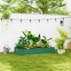 image 2 of Outsunny Galvanised Raised Garden Bed, 180x90x30cm Raised Planter, Green 