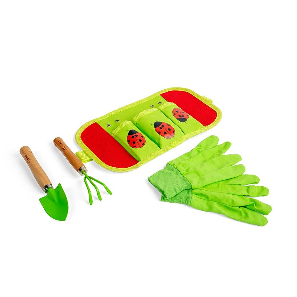 image 1 of Bigjigs Toys Childrens' Gardening Starter Pack, With Green Bucket And Watering Can
