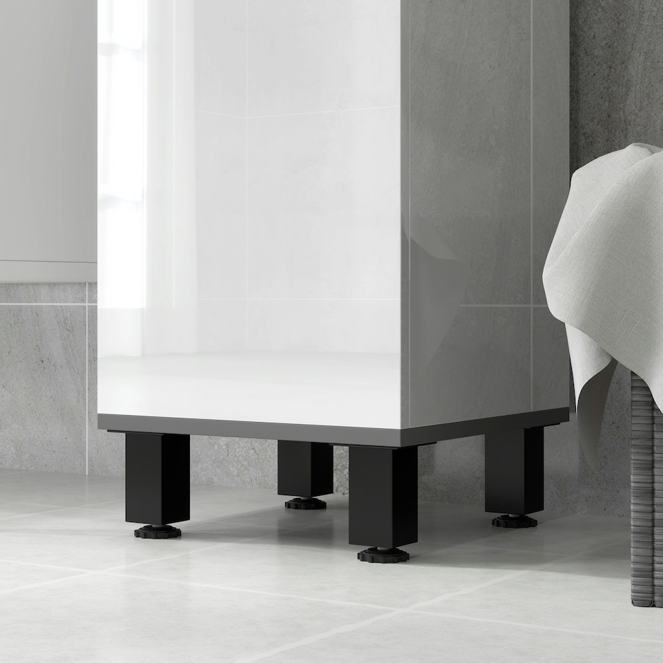 image 1 of HOMCOM Bathroom Cabinet with Adjustable Shelves, Double Doors and Drawer