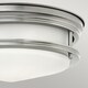 image 2 of Hinkley Hadrian 2 Light Flush Mount Antique Nickel with Opal Glass IP44