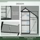 image 3 of Outsunny 6x6ft Walk-In Polycarbonate Greenhouse Plant Grow Galvanized
